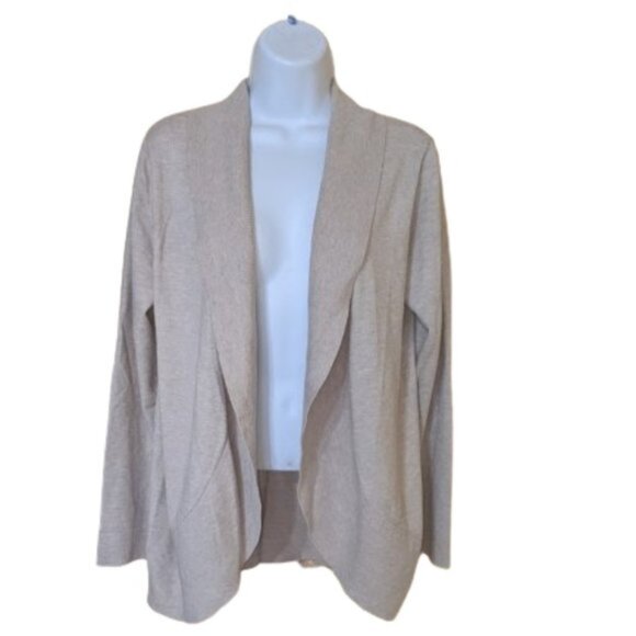 -Beige Open Front Cardigan Size Large - Picture 1 of 3